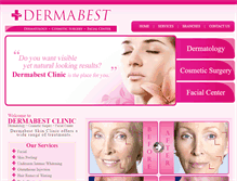 Tablet Screenshot of dermabestclinics.com